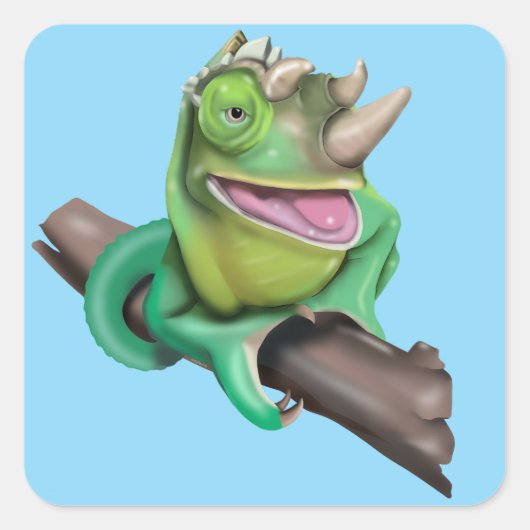 Jackson's Chameleon Vierkante Sticker (Voorkant)