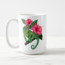 Jackson's kameleon met Hibiscus Koffiemok