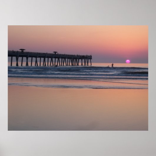 Jacksonville Beach, Florida Sunrise Poster (Voorkant)