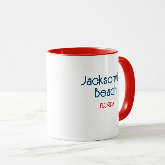 Jacksonville Beach Floride Café Mug (Devant droit)
