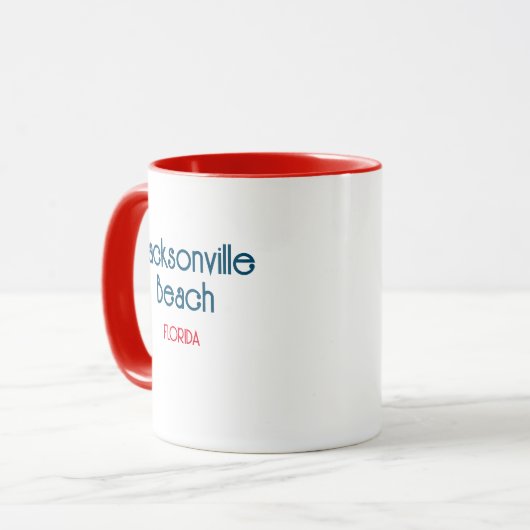 Jacksonville Beach Floride Café Mug (Devant gauche)