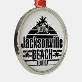 Jacksonville Beach Metalen Ornament (Rechts)