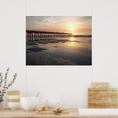 Jacksonville Beach Sunrise - Pier Poster (Keuken)