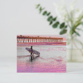 Jacksonville Beach Surfer Briefkaart (Staand voorkant)