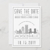 Jacksonville bruiloft | Skyline De datum opslaan Kaart (Voorkant)