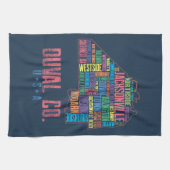 Jacksonville Duval County Florida Map USA Theedoek (Horizontaal)