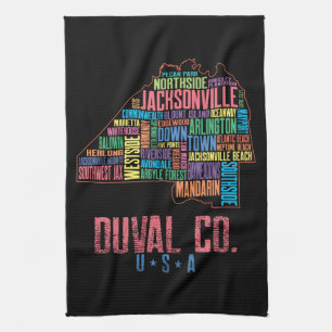 Jacksonville Duval County Florida USA Map Theedoek
