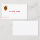 Jacksonville Fire Secourt Carte de visite Emblem (Devant / Derrière)