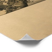 Jacksonville, FL Birdseye Map, Circe 1874 Poster (Hoek)