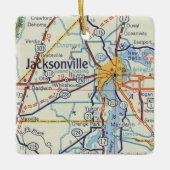 Jacksonville FL  Map Keramisch Ornament (Voorkant)