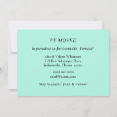 Jacksonville FL Moving Faire-part (Dos)