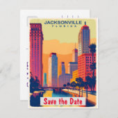 Jacksonville, FL, Save the date,  Briefkaart (Voorkant / Achterkant)