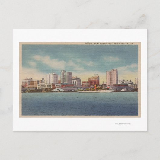 Jacksonville, FL - Uitzicht voor het waterfront &  Briefkaart (Voorkant)