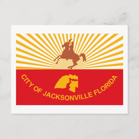 Jacksonville Flag Briefkaart (Voorkant)