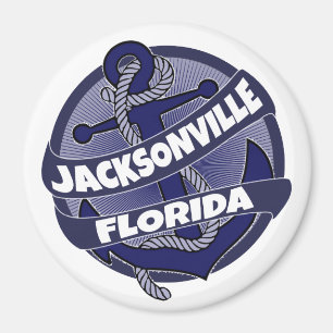 Jacksonville Florida anchor swirl magnet Magneet