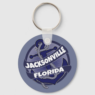 Jacksonville Florida anchor swirl sleutelhanger