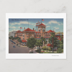 Jacksonville, Florida - Buiten Uitzicht van Hotel Briefkaart