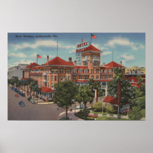 Jacksonville, Florida - Buiten Uitzicht van Hotel Poster