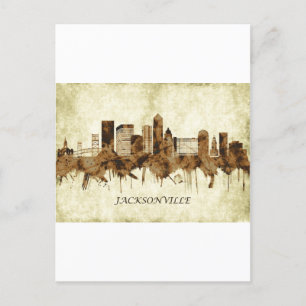 Jacksonville Florida Cityscape Uitnodiging Briefkaart