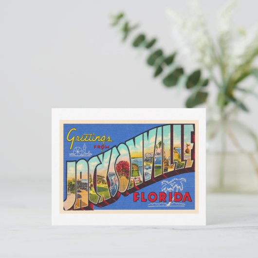 Jacksonville Florida groot Briefkaart (Staand voorkant)