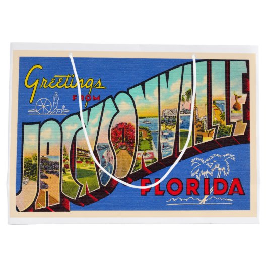 Jacksonville Florida groot Briefkaart Groot Cadeauzakje (Achterkant)