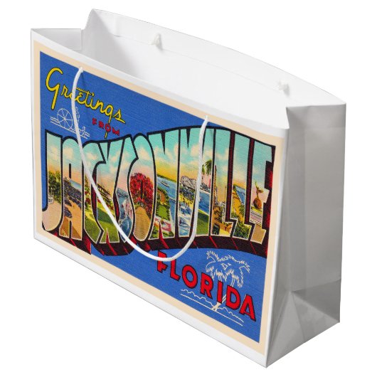 Jacksonville Florida groot Briefkaart Groot Cadeauzakje (Achterkant Gekanteld)