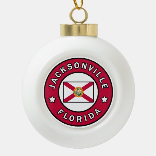 Jacksonville Florida Keramische Bal Ornament (Voorkant)