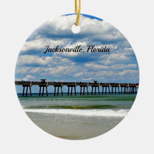 Jacksonville, Florida Pier foto Keramisch Ornament (Voorkant)