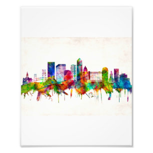 Jacksonville Florida Skyline Foto Afdruk