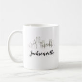 Jacksonville Florida Skyline Illustratie Kunst Koffiemok (Links)