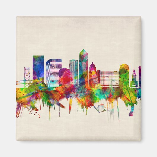 Jacksonville Florida Skyline Magneet (Voorkant)