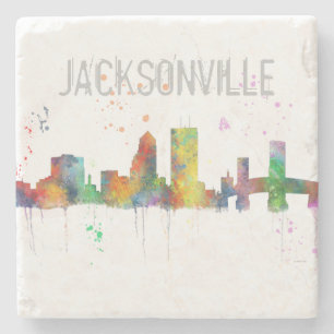 JACKSONVILLE, FLORIDA SKYLINE STENEN ONDERZETTER