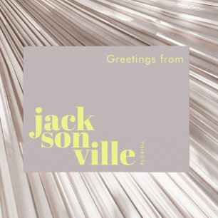 Jacksonville Florida typografisch modern Briefkaart