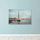 Jacksonville, Florida - Uitzicht van Harbour met Canvas Afdruk (Insitu (Houten vloer))