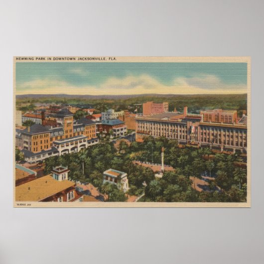 Jacksonville, Florida - Uitzicht van Hemming Poster (Voorkant)
