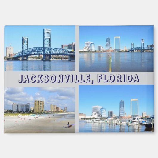 Jacksonville, Floride aimant de vacances (Recto)