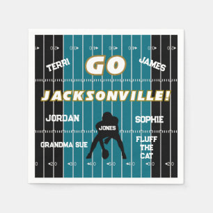 Jacksonville Football Familie Papier Servet