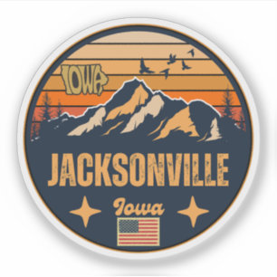 Jacksonville, Iowa Ia, Verenigde Staten Sticker