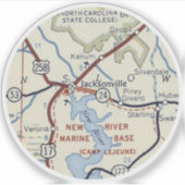Jacksonville NC en Camp Lejeune Sticker (Voorkant)