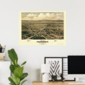Jacksonville, OR Panoramic Map - 1883 Poster (Thuiskantoor)