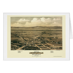 Jacksonville, OU carte panoramique - 1883