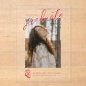 Jacksonville State University Afstuderen Acryl Uitnodigingen (Voorkant)