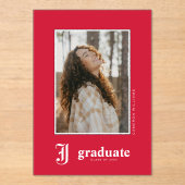 Jacksonville State University Afstuderen Acryl Uitnodigingen (Voorkant)