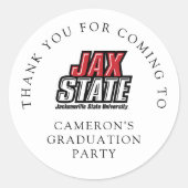 Jacksonville State University Afstuderen Ronde Sticker (Voorkant)