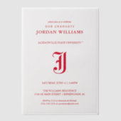 Jacksonville State University Afstuderen Vellum Uitnodigingen (Voorkant)