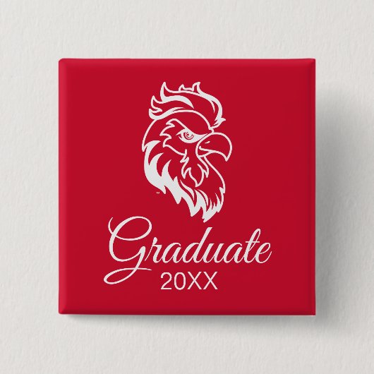 Jacksonville State University Afstuderen Vierkante Button 5,1 Cm (Voorkant)