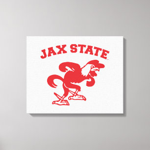 Jacksonville State University JAX State Gamecocks Canvas Afdruk