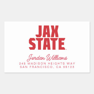 Jacksonville State University JAX STATE Krachtige Rechthoekige Sticker