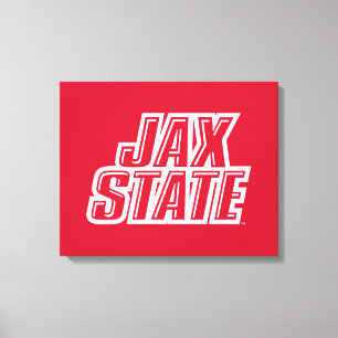 Jacksonville State University JAX STATE Logo Canvas Afdruk