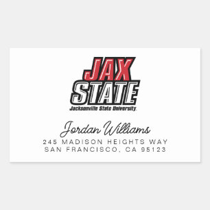 Jacksonville State University JAX STATE Logo Rechthoekige Sticker